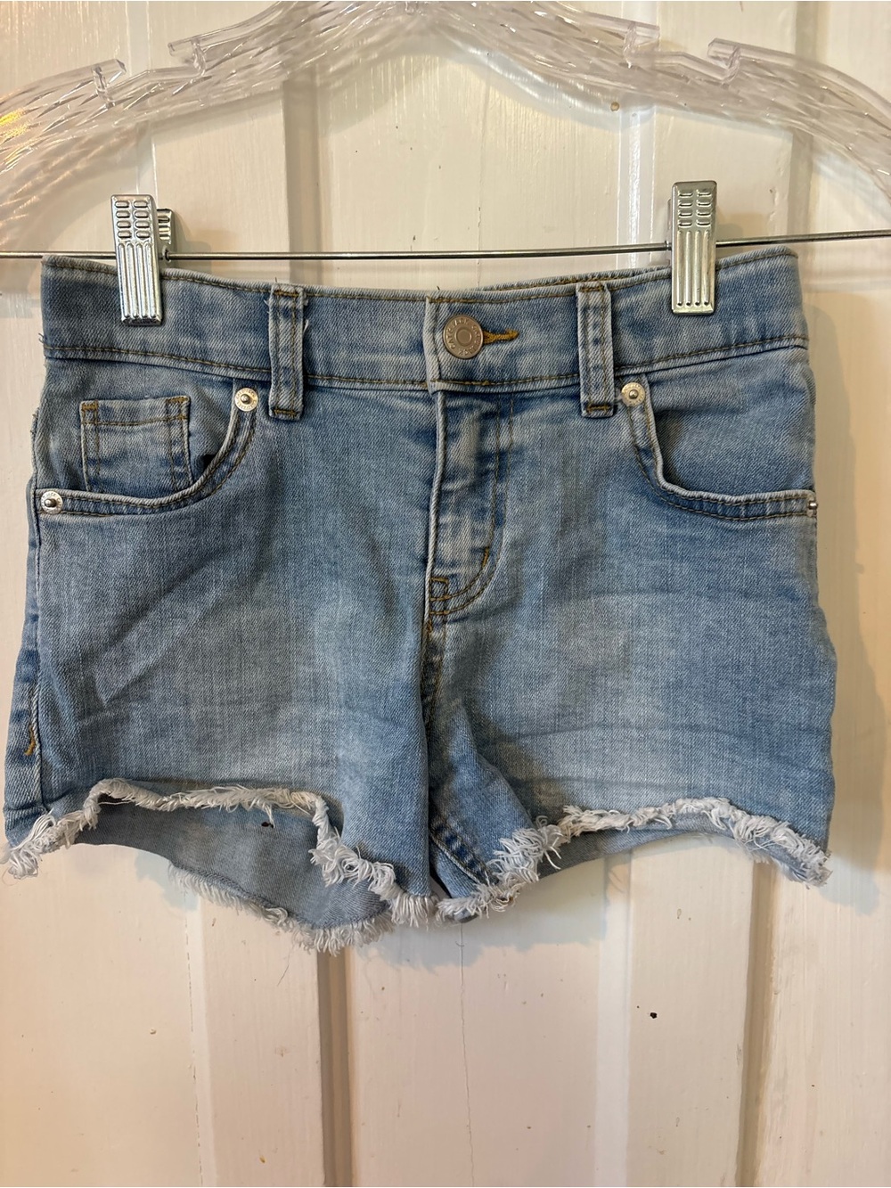 Cat & Jack Light Wash Denim Frayed Hem Shorts